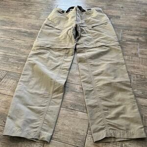 The North Face Men's Khaki Cargo Convertible Belt Hiking Pants Size Large